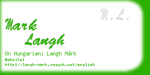 mark langh business card