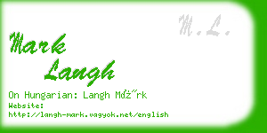 mark langh business card